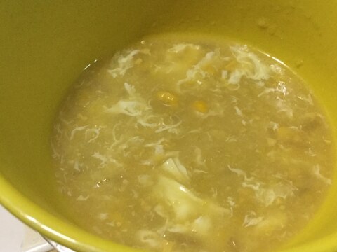スイートコーン缶で☆簡単中華スープ